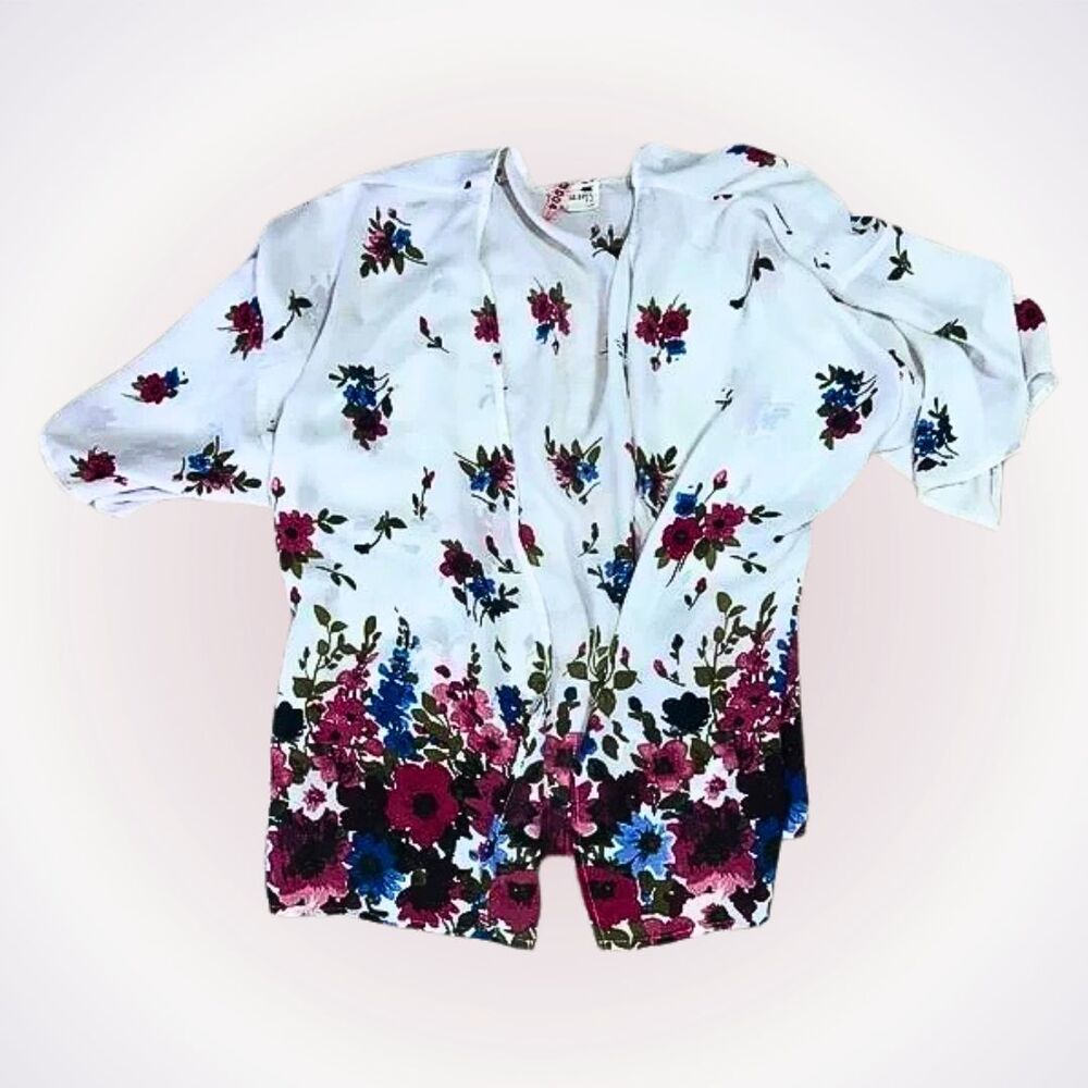 LA Hearts Floral Print Draped Coverup | Sz OS